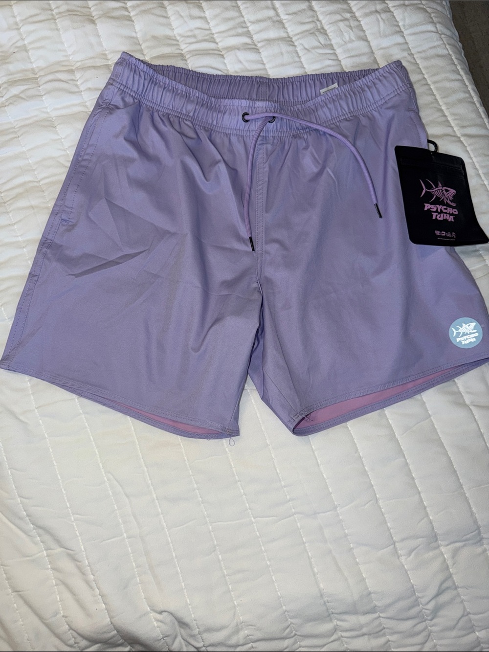 Psycho Tuna Men's Lavender Hybrid Swim Shorts